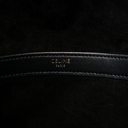 Celine Smooth Calfskin Cuir Triomphe Cabas Drawstring Black 6 of 8