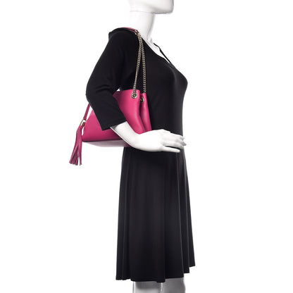 Gucci Cellarius Calfskin Small Soho Chain Shoulder Bag Bright Bouganville 2 of 9