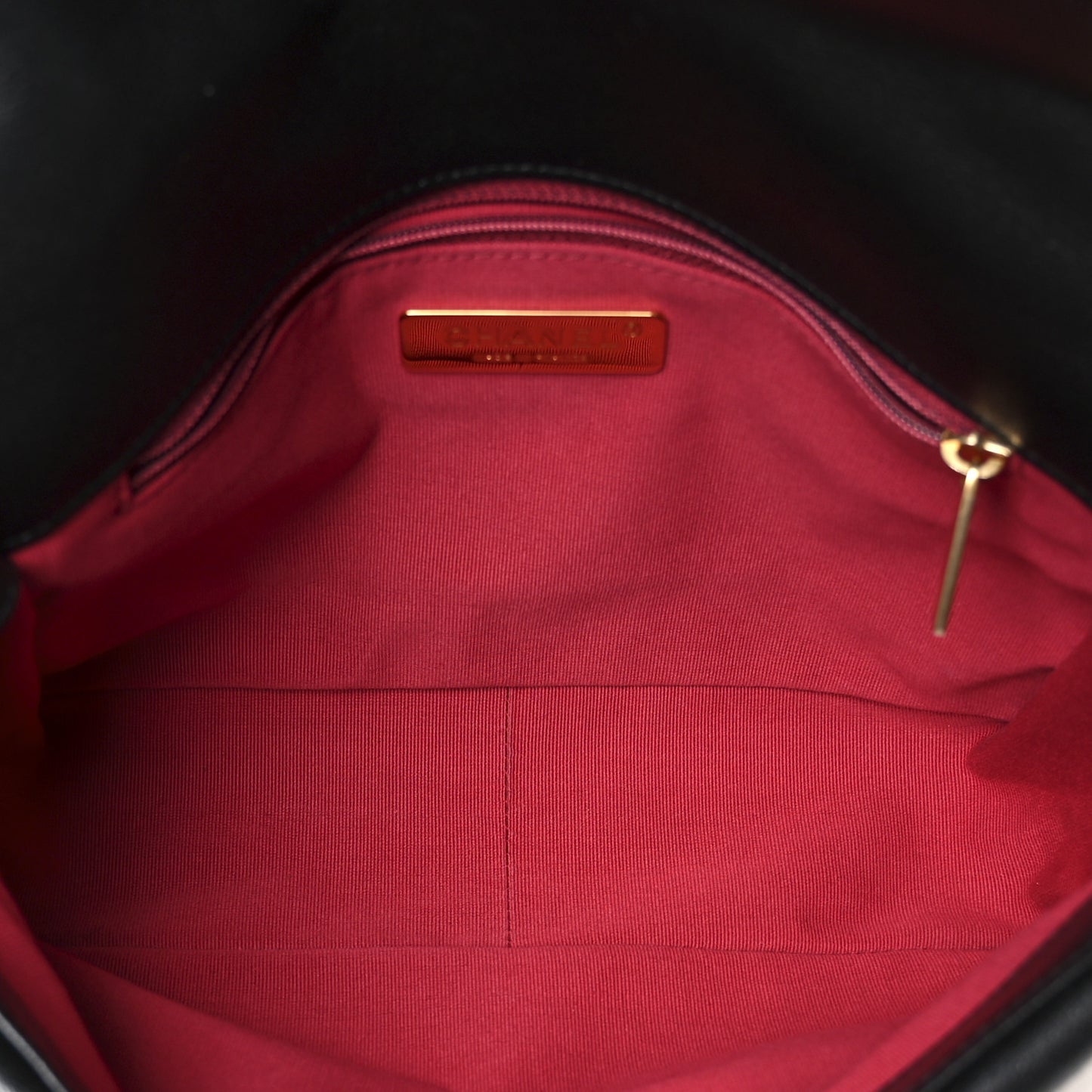 Lambskin Quilted Medium Chanel 19 Flap Black