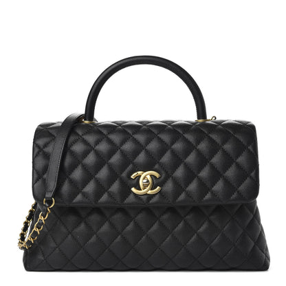 Chanel Caviar Quilted Medium Coco Handle Flap Black 1 of 11
