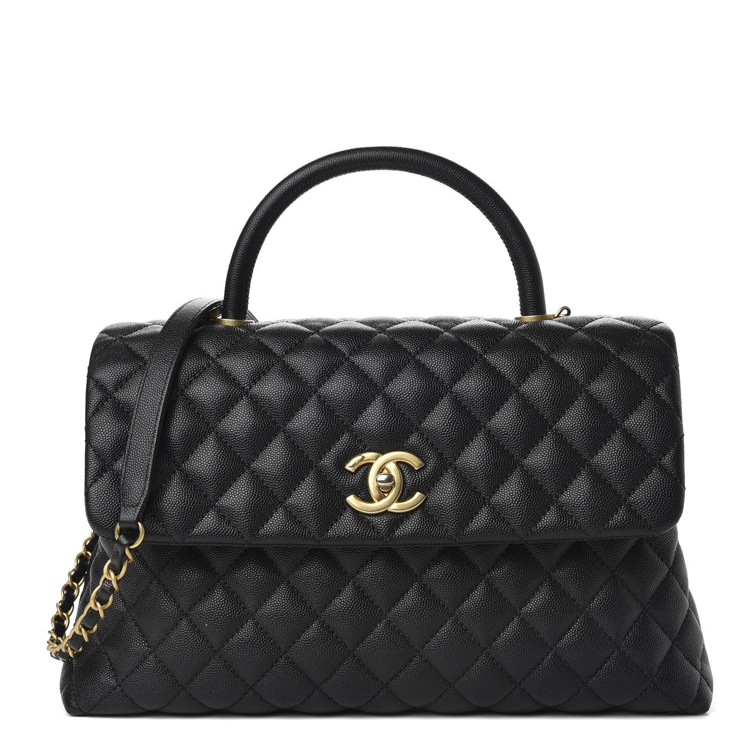 Chanel Caviar Quilted Medium Coco Handle Flap Black 1 of 11