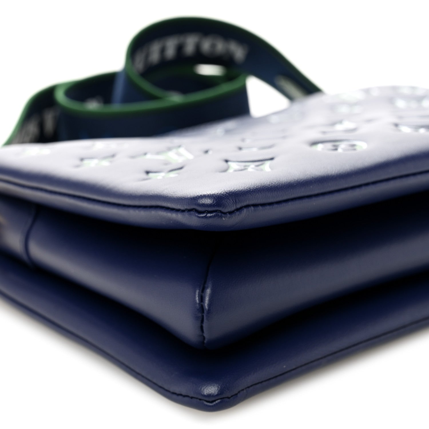 Louis Vuitton Lambskin Embossed Monogram Coussin PM Blue Green 10 of 11