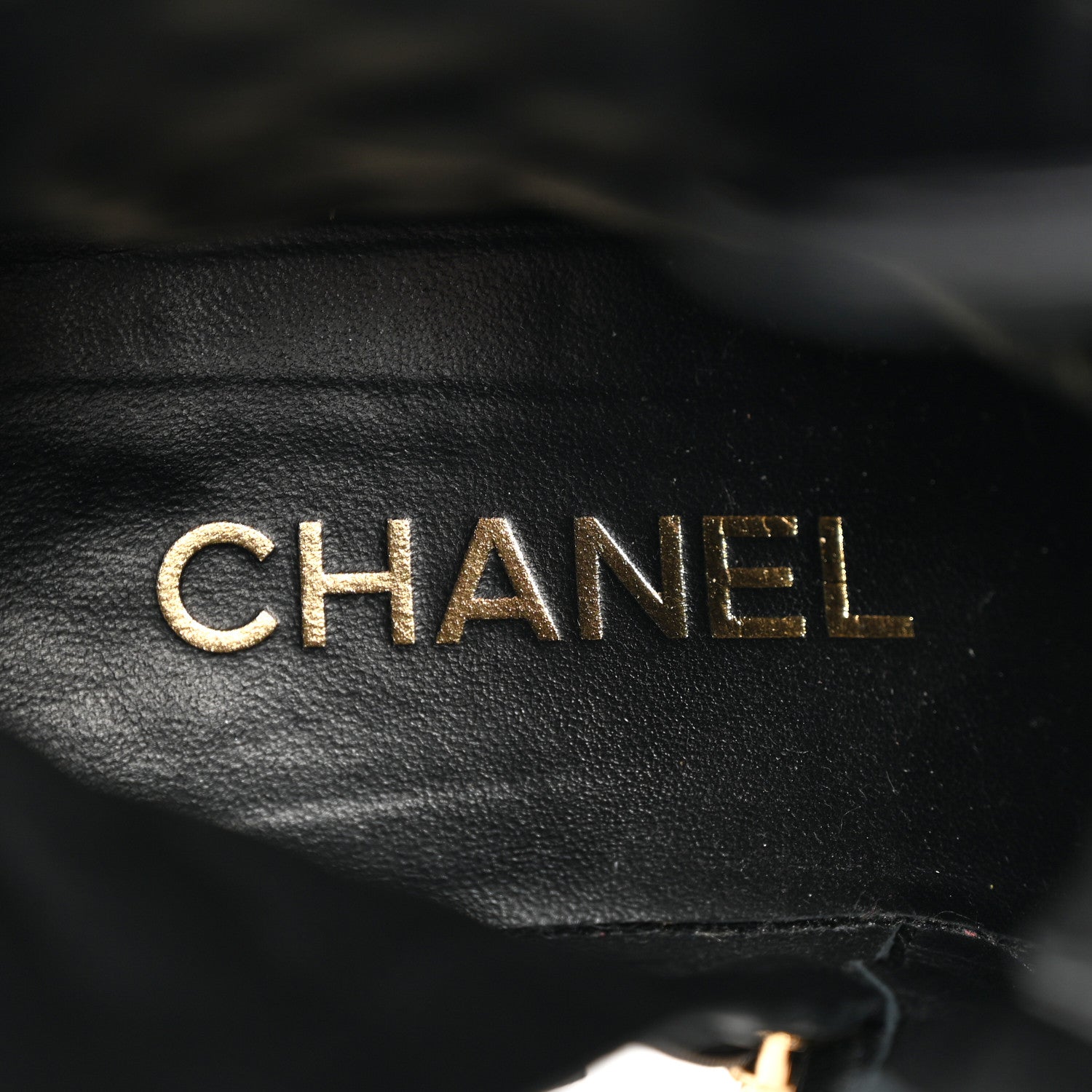 Chanel Shiny Calfskin Patent Quilted Chain Lace Up Combat Boots 39 Black 7 of 15