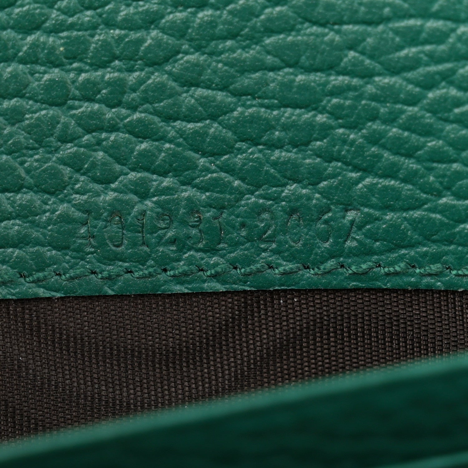 Gucci Calfskin Mini Dionysus Chain Wallet Emerald 8 of 13