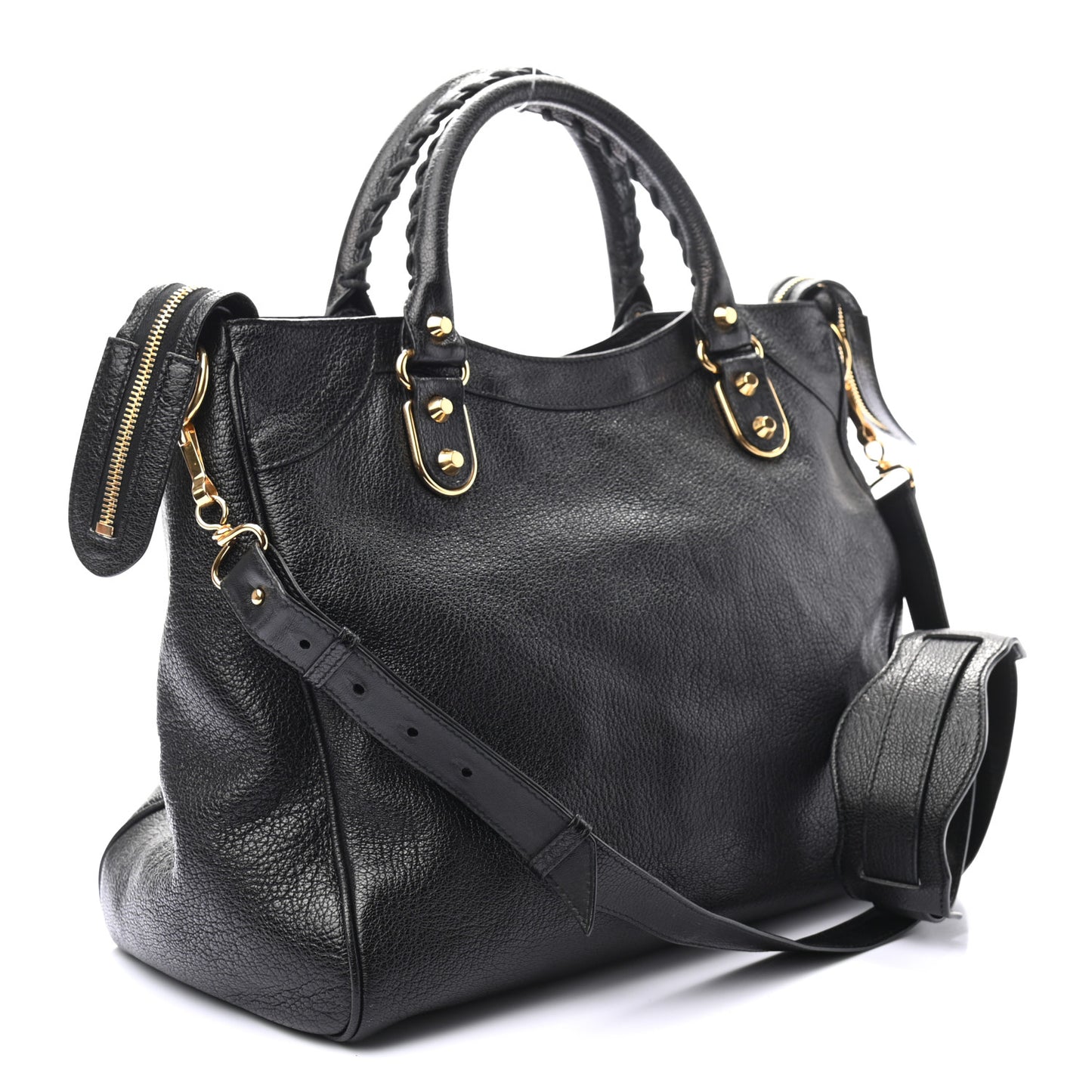 Chevre Gold Metallic Edge Hardware Velo Black