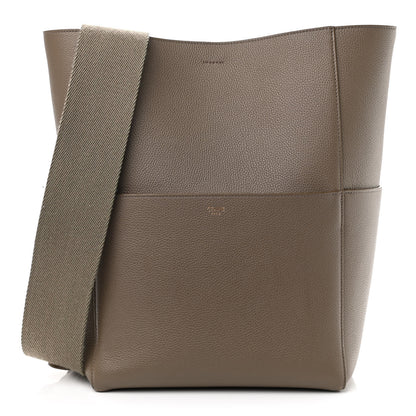 Celine Soft Grained Calfskin Sangle Bucket Bag Taupe 1 of 10