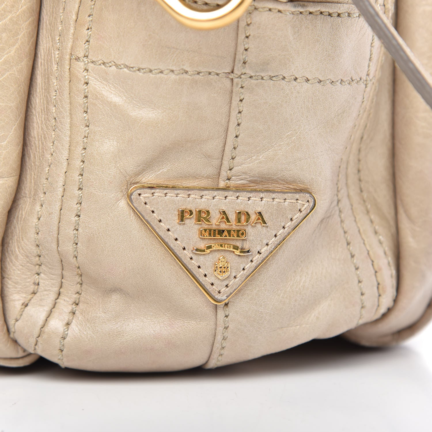 Prada Vitello Shine Bauletto Cammeo 10 of 10