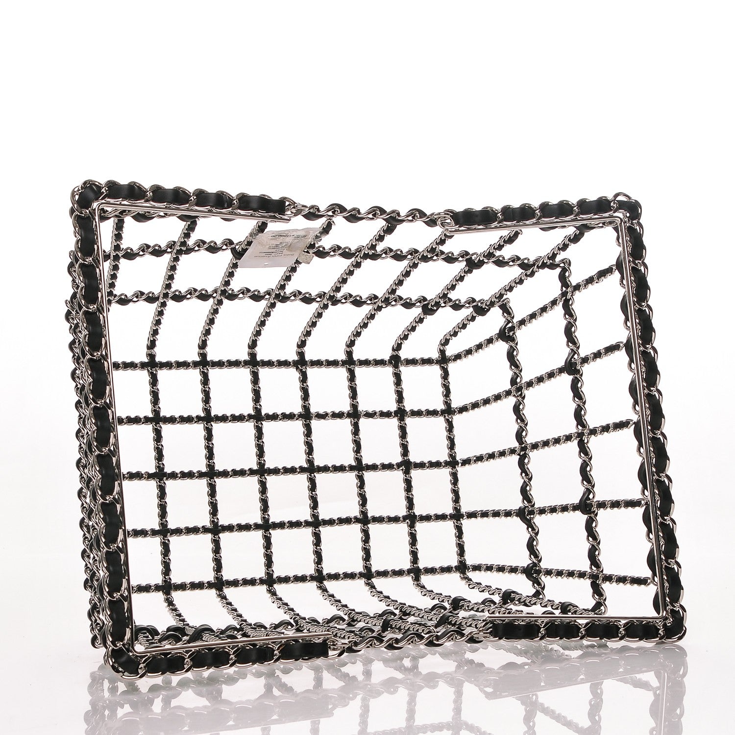 Chanel Brass Calfskin Grocery By Shopping Basket Silver 5 of 5