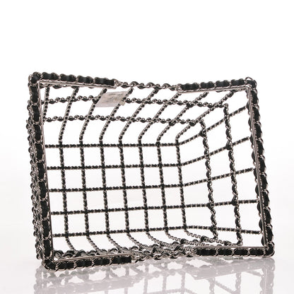 Chanel Brass Calfskin Grocery By Shopping Basket Silver 5 of 5