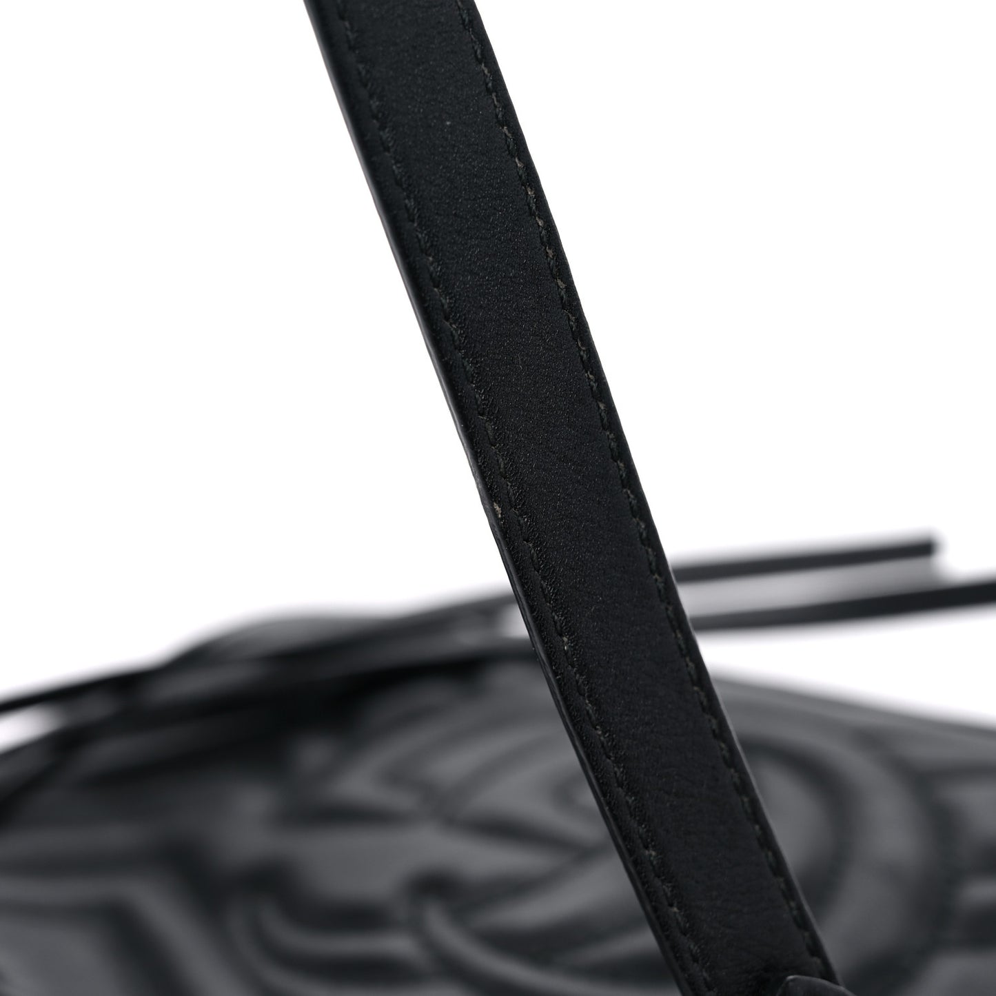 Calfskin Matelasse Mini GG Marmont Chain Shoulder Bag Black