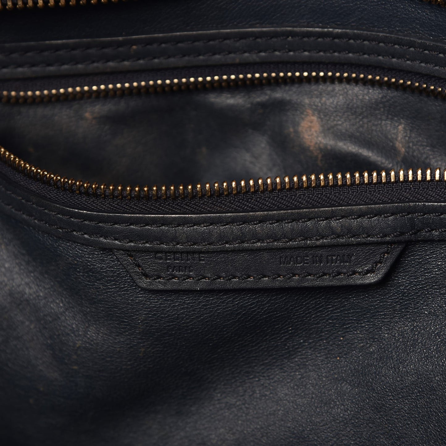 Smooth Calfskin Mini Luggage Navy Blue