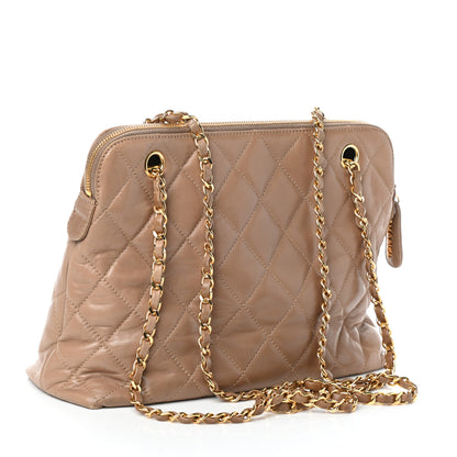 Chanel Lambskin Quilted Flap Shoulder Bag Beige 3 of 10