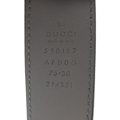 Gucci Calfskin Zumi 30mm Belt 75 30 Dusty Grey 3 of 5
