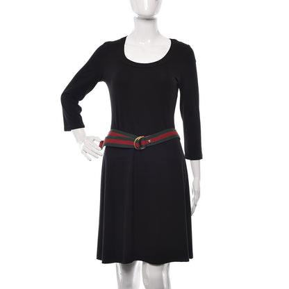 Gucci Web Feline D Ring Belt 95 38 Red Green 2 of 5