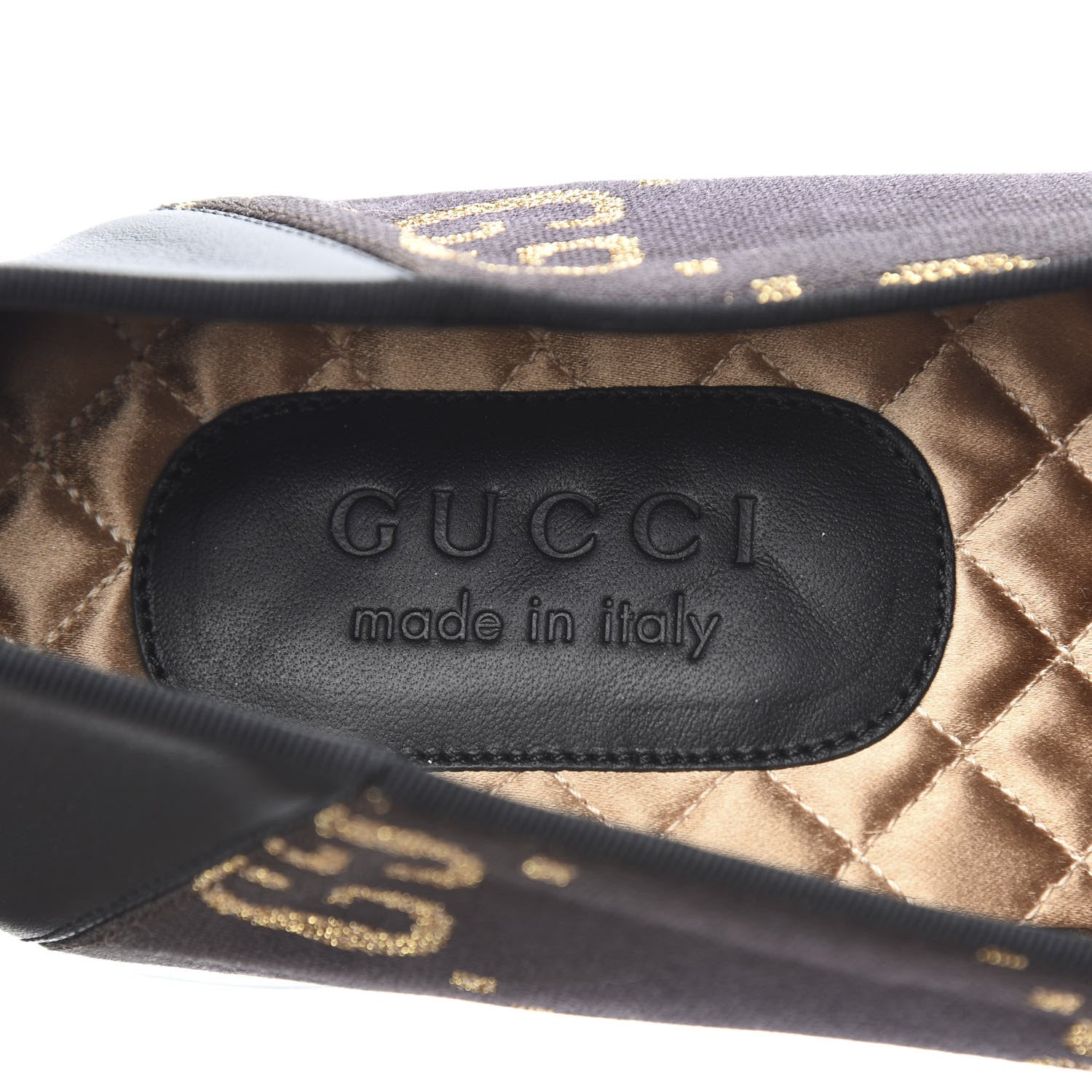 Gucci Calfskin Canvas Mens Chambre des Squelettes Loafers 11 Brown Black 7 of 8