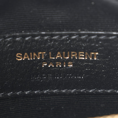 Saint Laurent Grain De Poudre Matelasse Chevron Quilted Round Vinyle Camera Bag Crema Soft 6 of 10