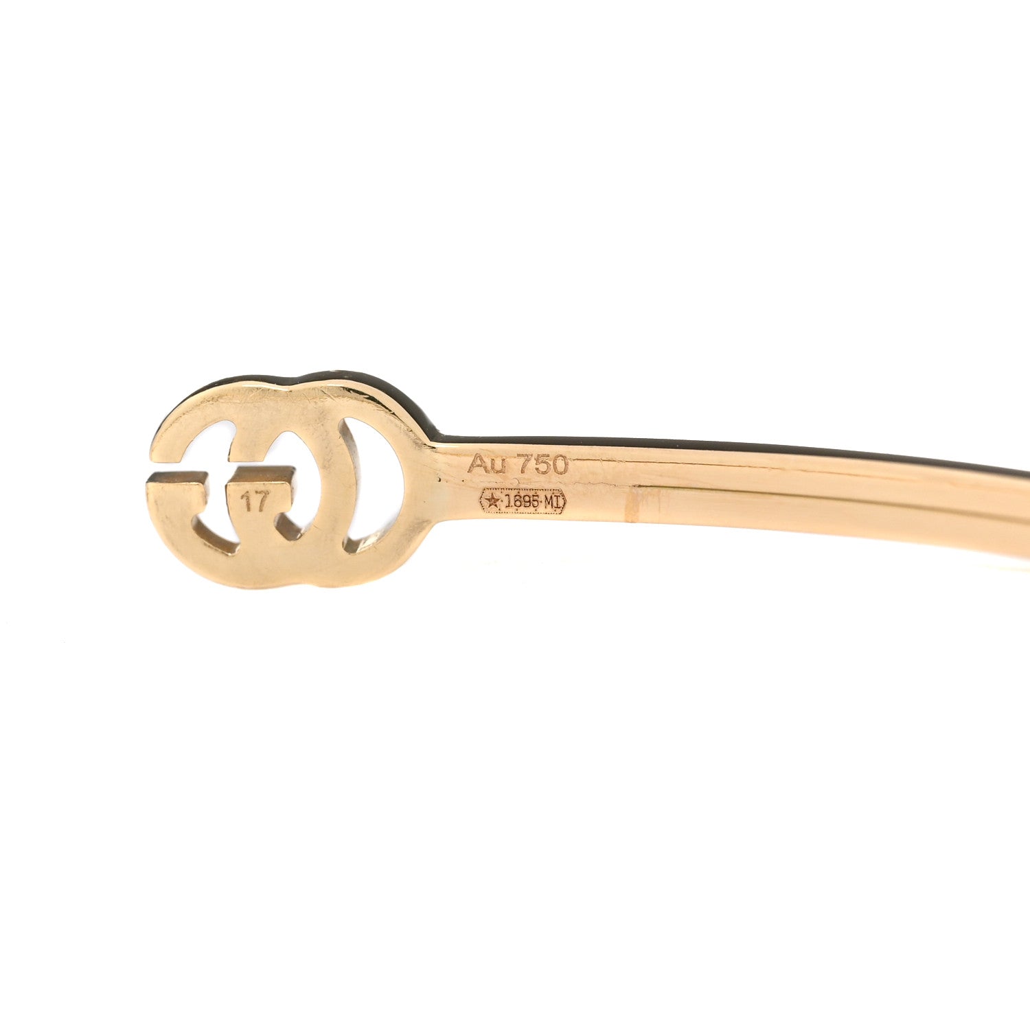 Gucci 18K Yellow Gold GG Running Cuff Bracelet 4 of 4