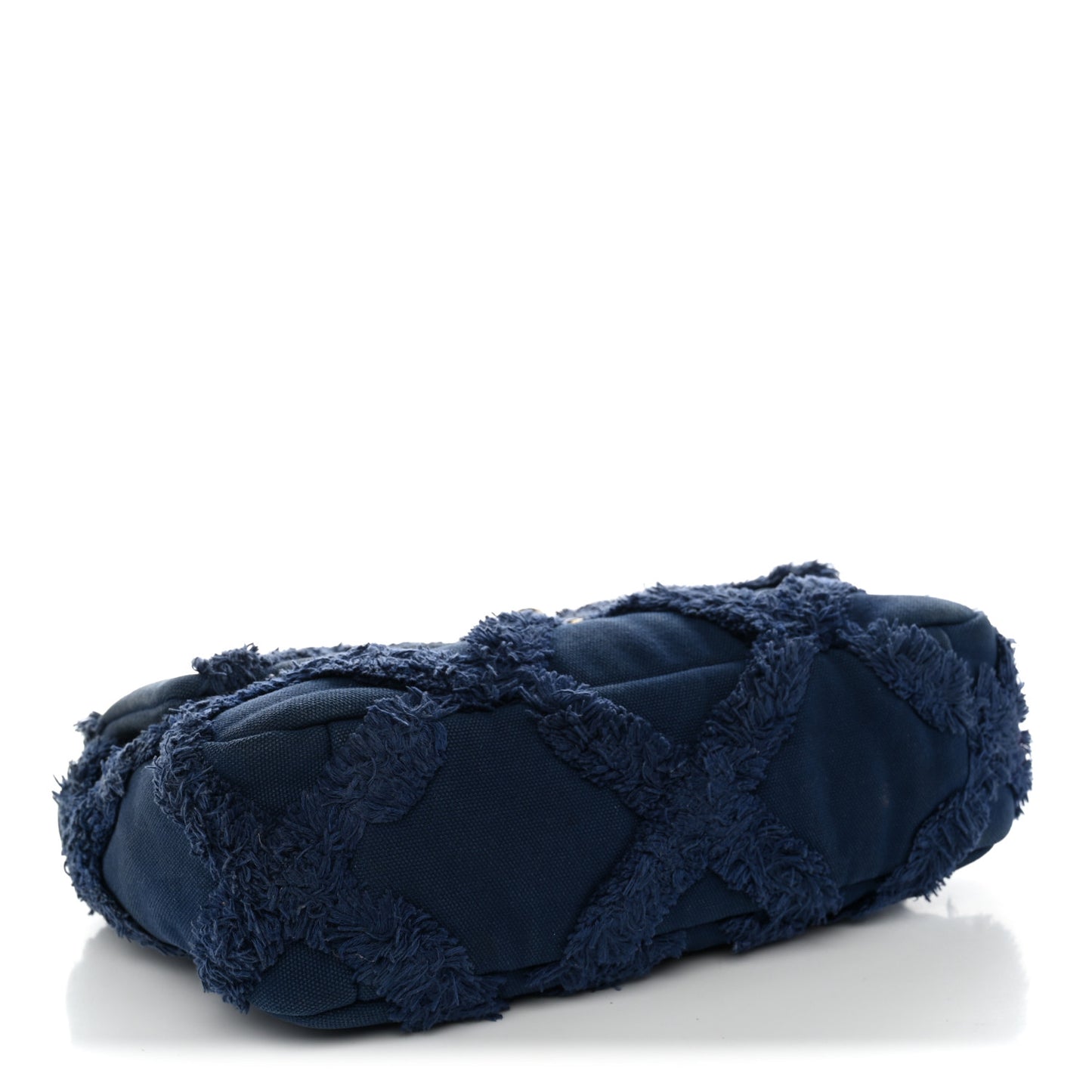 Cotton Canvas Quilted Medium Chanel 19 Flap Navy Blue