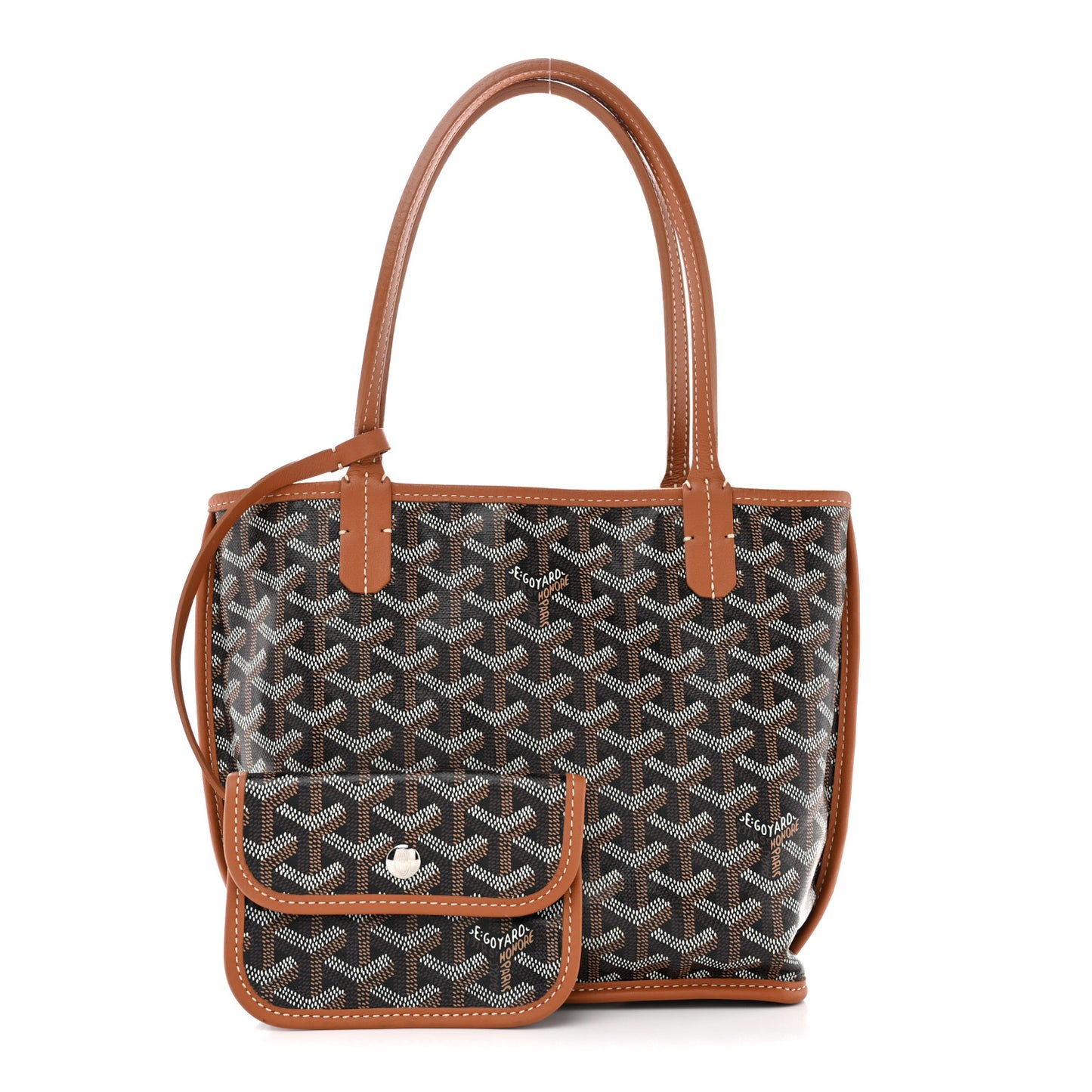 Goyardine Reversible Mini Anjou Black Gold