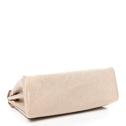 Hermes Toile Vache Calfskin Herbag 30 PM Natural 4 of 11