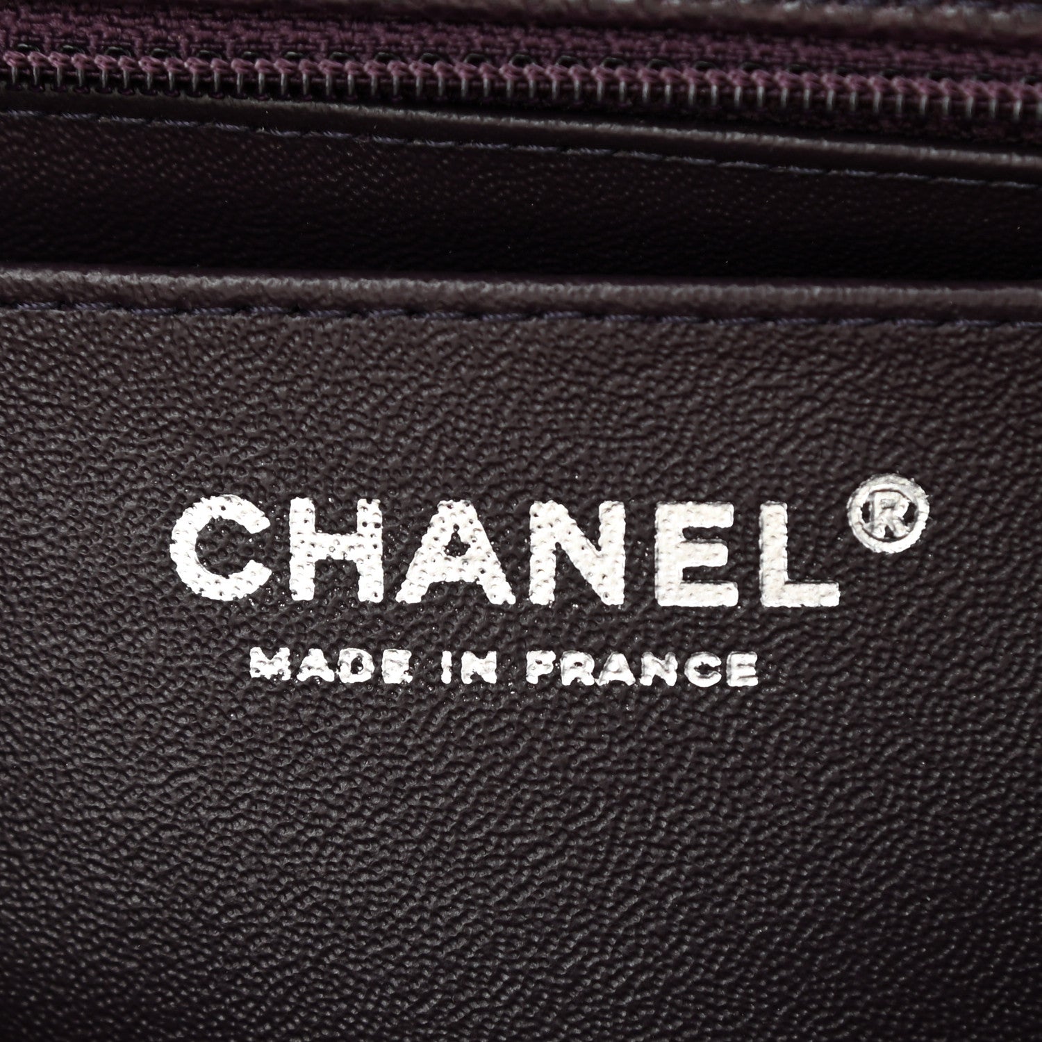 Chanel Caviar Quilted Mini Rectangular Flap Dark Purple 5 of 8