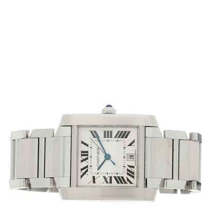 Cartier Stainless Steel 28mm Tank Francaise Automatic Watch 2 of 5