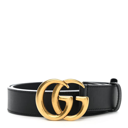 Gucci Calfskin Double G 30mm Belt 85 34 Black 1 of 6