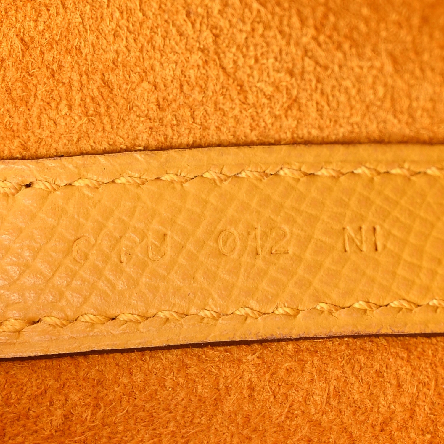 Hermes Epsom Tressage De Cuir Picotin Lock 22 MM Jaune Ambre Brique White 10 of 12