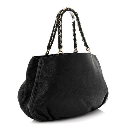 Fendi Crinkled Lambskin Mia Tote Black 3 of 9