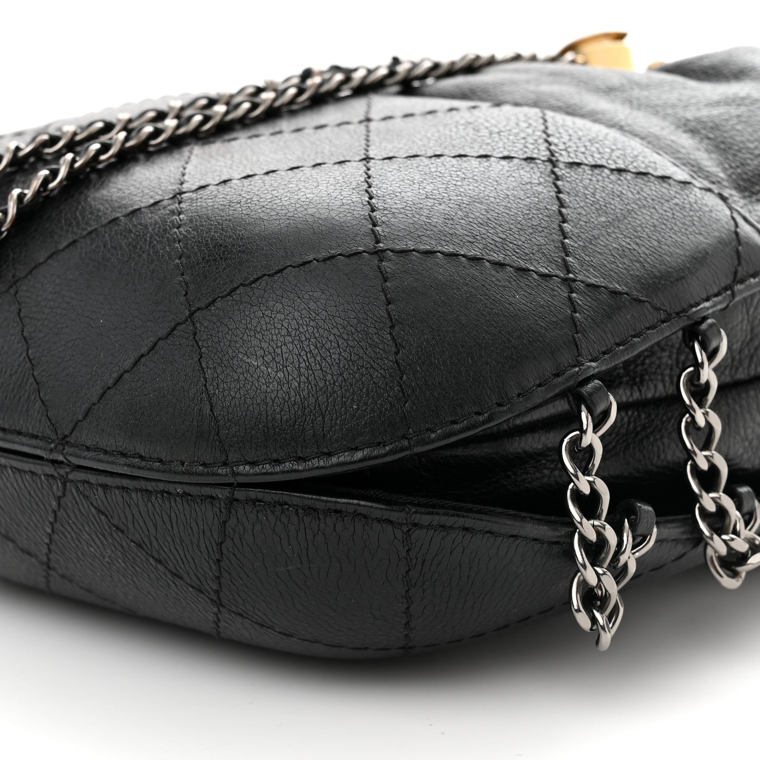 Chanel Calfskin Quilted Small Gabrielle Bucket Black 10 of 12