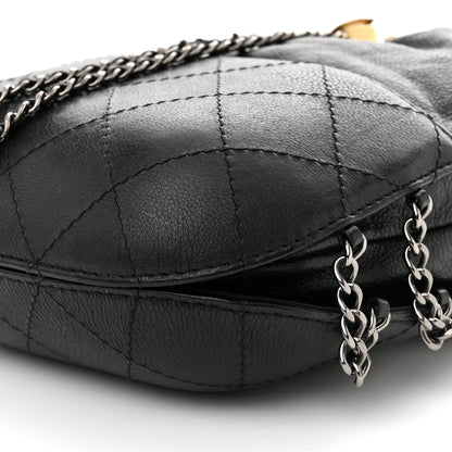 Chanel Calfskin Quilted Small Gabrielle Bucket Black 10 of 12