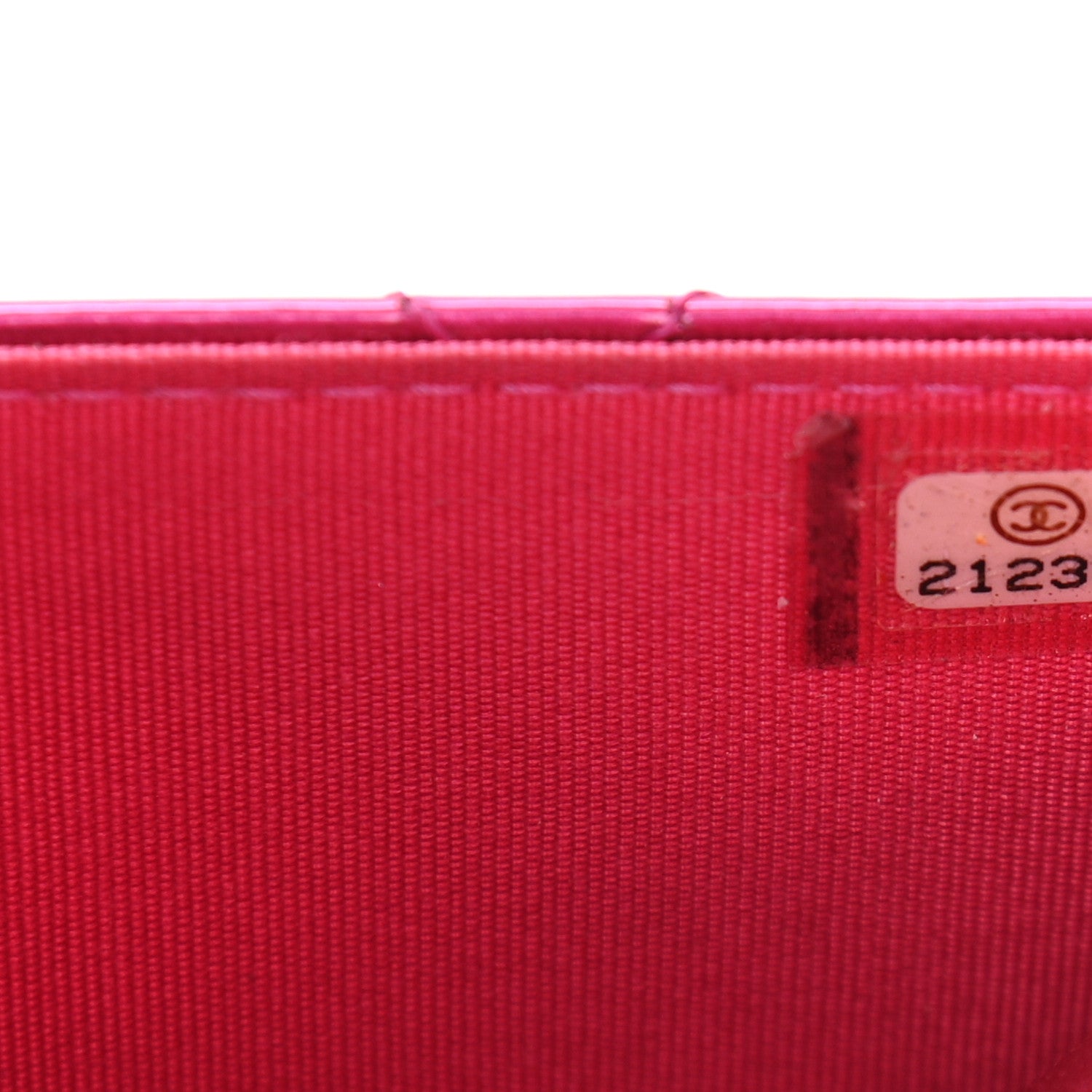 Chanel Metallic Patent Calfskin Quilted Boy Wallet On Chain WOC Fuchsia 8 of 11