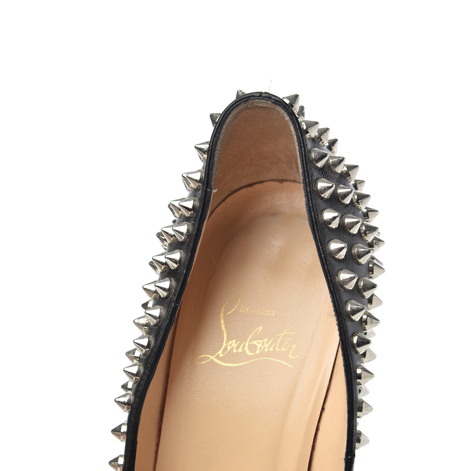 Christian Louboutin Nappa Fifi Spikes 100 Pumps 38.5 Black 9 of 18
