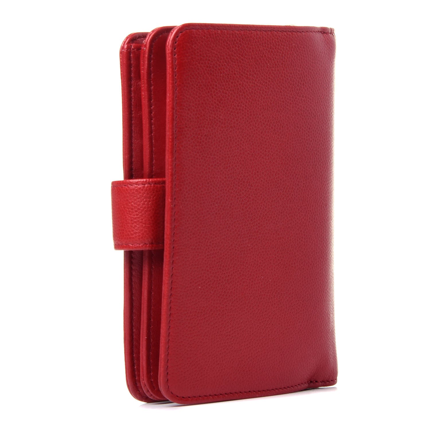 Chanel Caviar Sevruga Zip Pocket Wallet Red 3 of 11