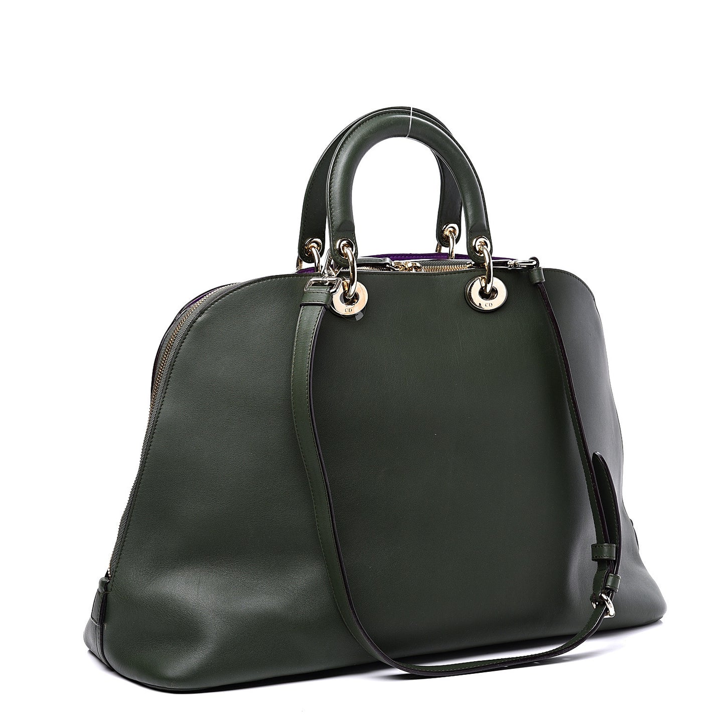 Calfskin Diorissimo Dome Dark Green