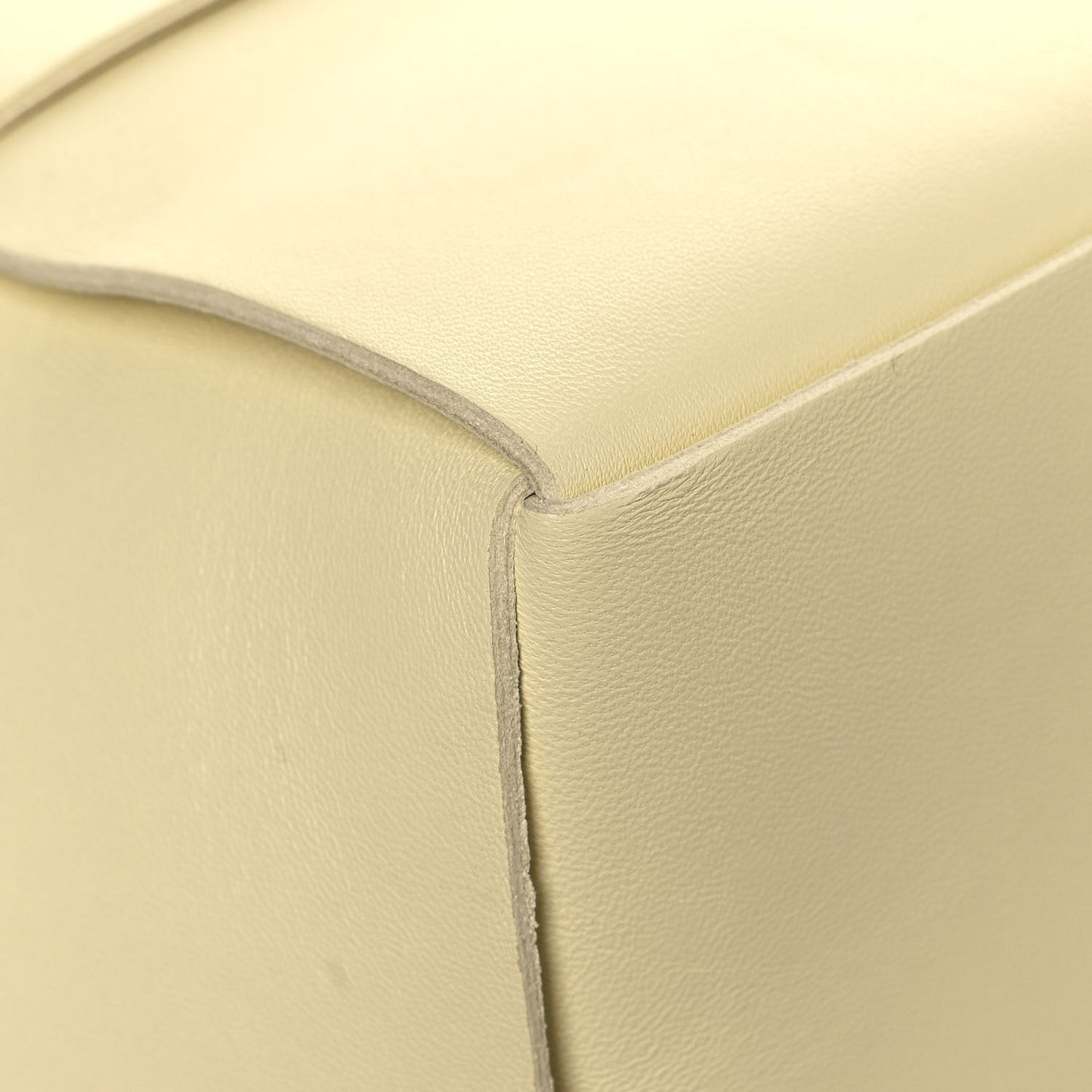 Grained Calfskin Intrecciato Small Arco Tote Ice Cream
