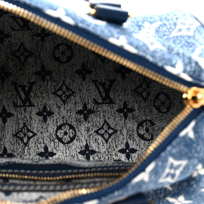Louis Vuitton Monogram Jacquard Denim Speedy Bandouliere 25 Bleu 5 of 9