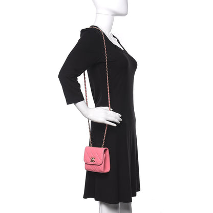 Chanel Lambskin Quilted Mini Trendy CC Clutch With Chain Pink 2 of 10