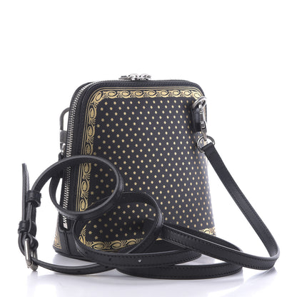 Gucci X SEGA Calfskin GUCCY Stars Mini Dome Shoulder Bag Black Gold 3 of 10