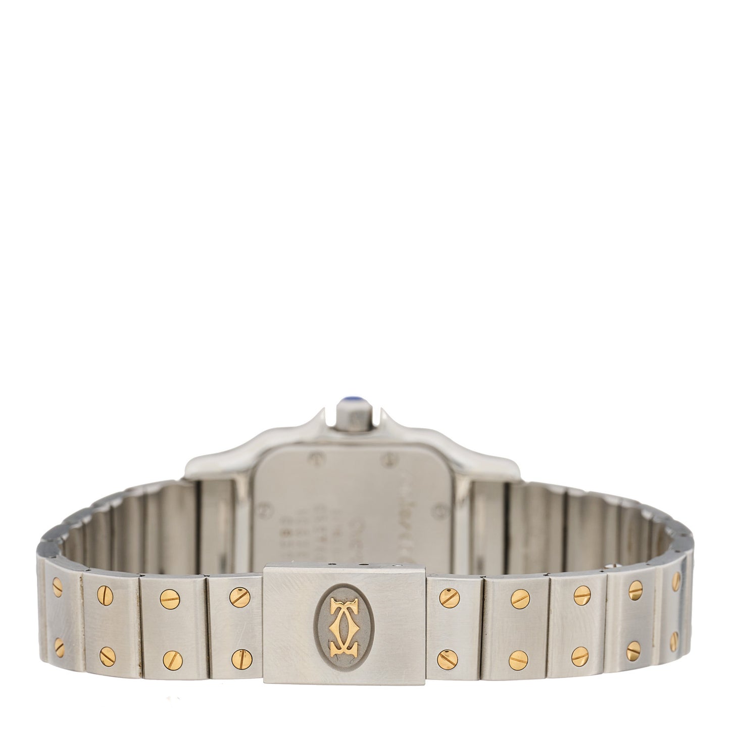 Stainless Steel 18K Yellow Gold 24mm Santos De Cartier Galbee Quartz Watch
