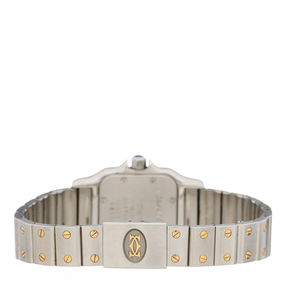 Cartier Stainless Steel 18K Yellow Gold 24mm Santos De Cartier Galbee Quartz Watch 3 of 4