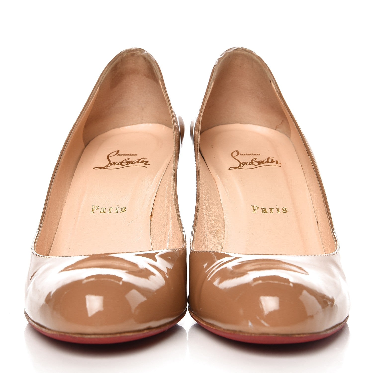 Christian Louboutin Patent Calfskin Simple 85 Pumps 40.5 Camel 2 of 12
