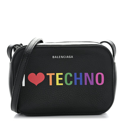 Balenciaga Calfskin I Love Techno XS Everyday Camera Bag Black 1 of 9