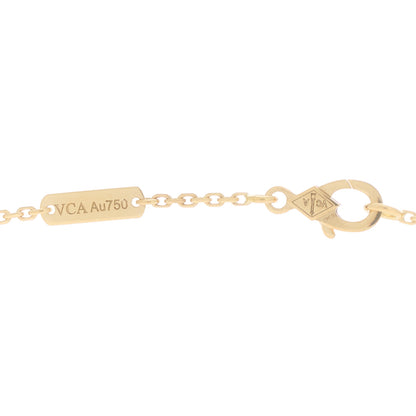 Van Cleef & Arpels 18K Yellow Gold Mother of Pearl Vintage Alhambra Pendant Necklace 4 of 6