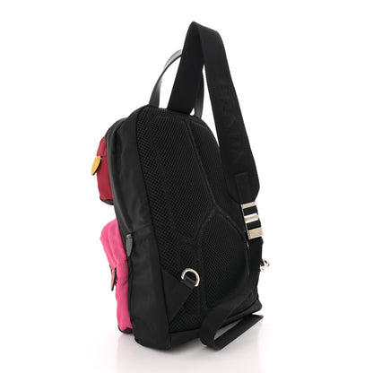Prada Tessuto Stampato Nylon Otta Print Sling Backpack Pink Multicolor 2 of 10