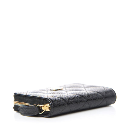 Chanel Caviar Quilted Zip Coin Purse Black 4 of 8