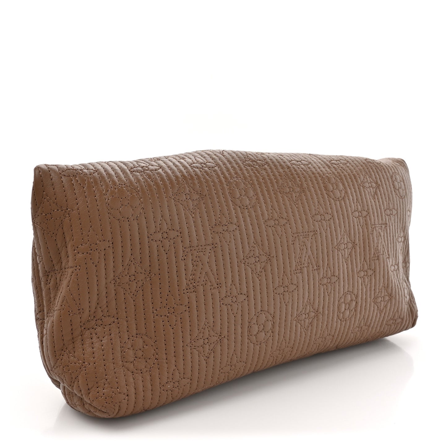 Calfskin Quilted Monogram Altair Clutch Beige