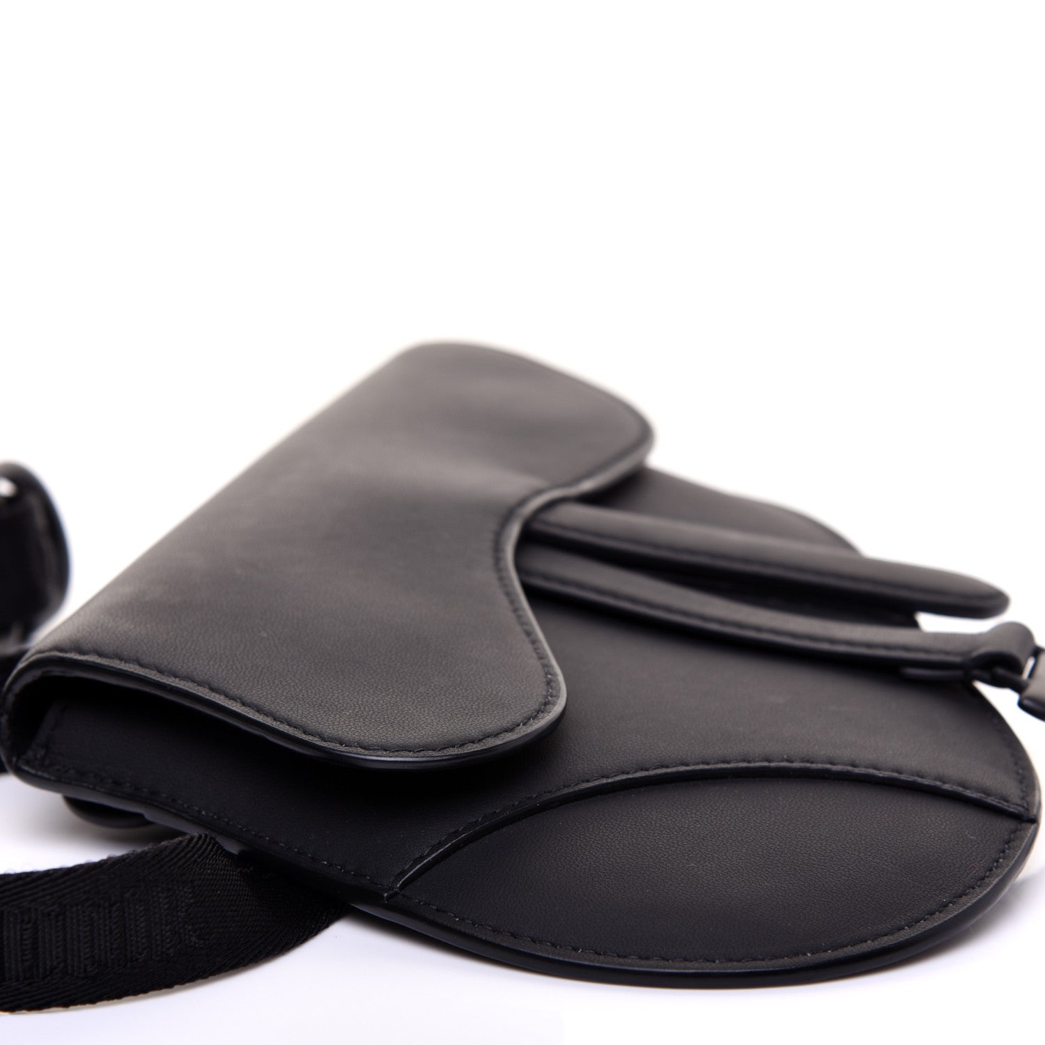 Christian Dior Ultra Matte Calfskin Saddle Belt Bag Black 6 of 9