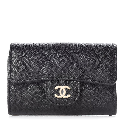 Chanel Caviar Quilted Classic 4 Key Holder Wallet Black 1 of 9