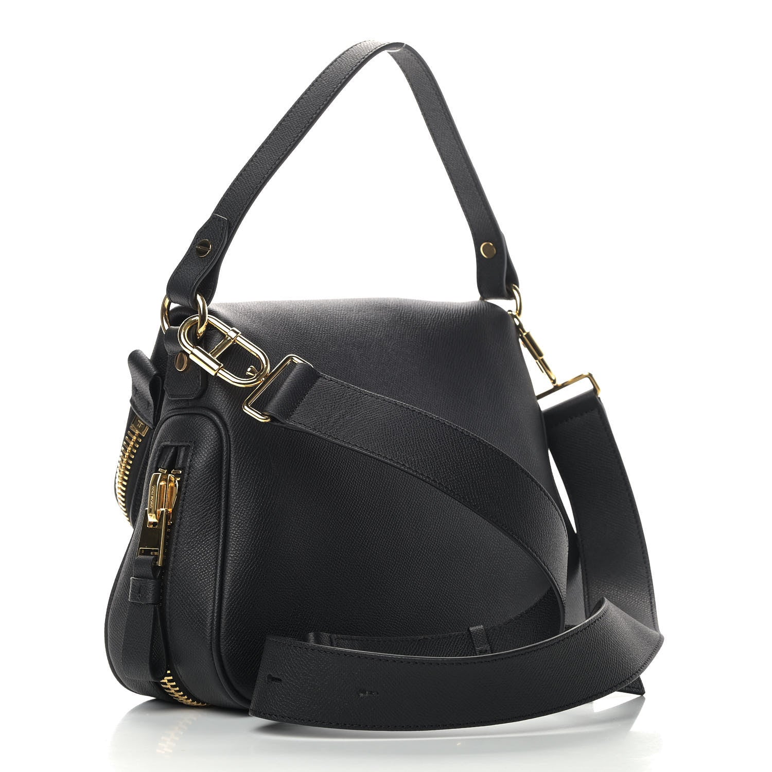 Tom Ford Grained Calfskin Medium Jennifer Crossbody Bag Black 2 of 8